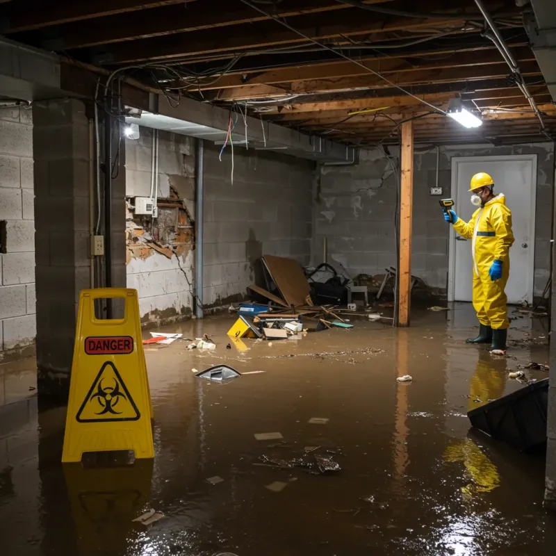 Flooded Basement Electrical Hazard in Hendricks County, IN Property