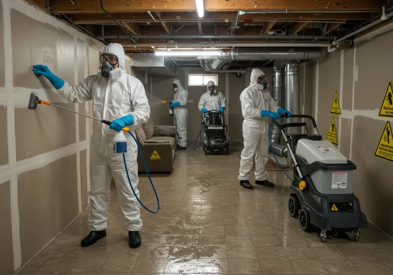 Basement Moisture Removal and Structural Drying process in Hendricks County, IN